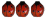 3 ladybugs